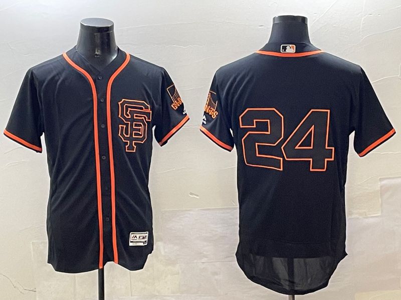 Men San Francisco Giants #24 No Name Black Elite 2025 Nike MLB Jersey style 1